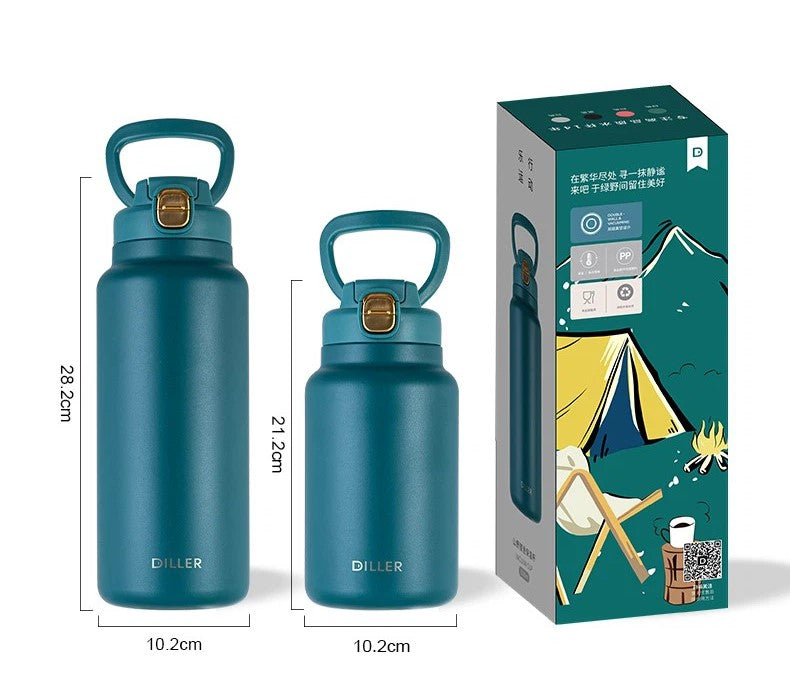 Large Thermal Water Bottle With Handle